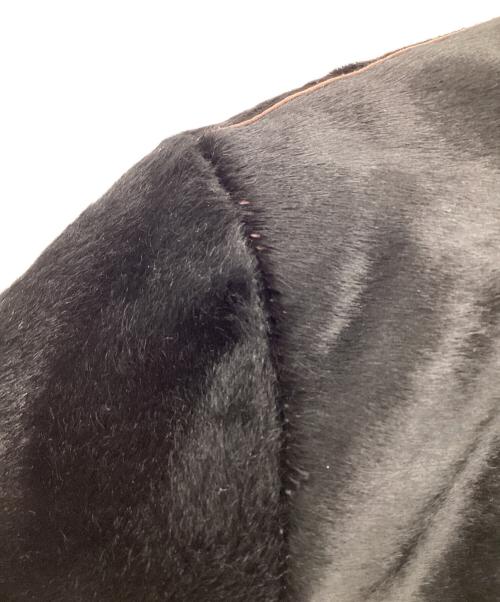 GIORGIO ARMANI（ジョルジョアルマーニ）GIORGIO ARMANI (ジョルジョアルマーニ) ハラコレザー ジャケット ダークブラウン サイズ:58の古着・服飾アイテム