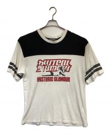 Hysteric Glamour（ヒステリックグラマー）の古着「LAY DAY WOMAN（レイ デイ ウーマン）オーバーサイズTシャツ」｜ブラック×ホワイト