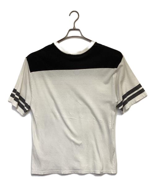 Hysteric Glamour（ヒステリックグラマー）Hysteric Glamour (ヒステリックグラマー) LAY DAY WOMAN（レイ デイ ウーマン）オーバーサイズTシャツ ブラック×ホワイト サイズ:Mの古着・服飾アイテム