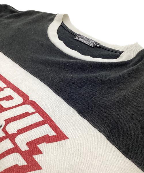 Hysteric Glamour（ヒステリックグラマー）Hysteric Glamour (ヒステリックグラマー) LAY DAY WOMAN（レイ デイ ウーマン）オーバーサイズTシャツ ブラック×ホワイト サイズ:Mの古着・服飾アイテム