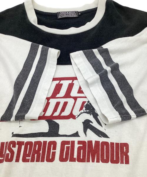 Hysteric Glamour（ヒステリックグラマー）Hysteric Glamour (ヒステリックグラマー) LAY DAY WOMAN（レイ デイ ウーマン）オーバーサイズTシャツ ブラック×ホワイト サイズ:Mの古着・服飾アイテム