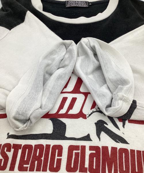 Hysteric Glamour（ヒステリックグラマー）Hysteric Glamour (ヒステリックグラマー) LAY DAY WOMAN（レイ デイ ウーマン）オーバーサイズTシャツ ブラック×ホワイト サイズ:Mの古着・服飾アイテム