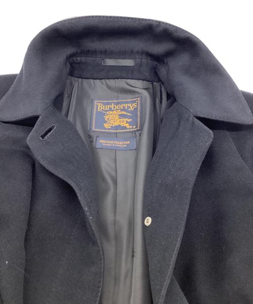 Burberry's（バーバリー）Burberry's (バーバリーズ) シルク ステンカラーコート ブラック サイズ:7ARの古着・服飾アイテム