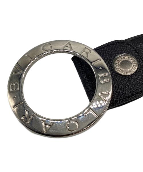 BVLGARI（ブルガリ）BVLGARI (ブルガリ) サークル ロゴ ベルト ブラック サイズ:44/110の古着・服飾アイテム