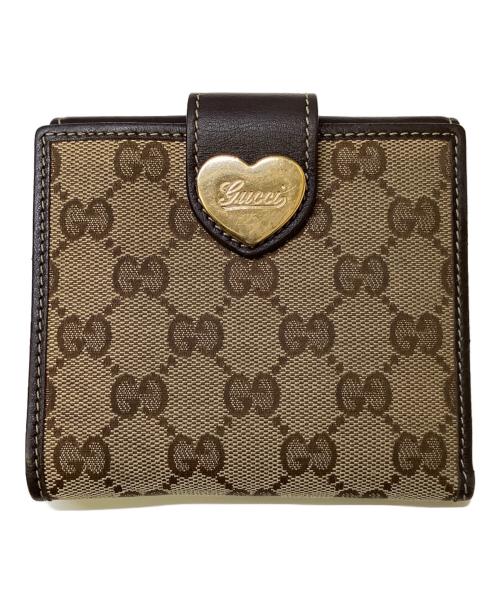 GUCCI（グッチ）GUCCI (グッチ) GGキャンバス 2つ折り財布 ベージュの古着・服飾アイテム