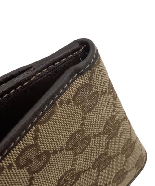 GUCCI（グッチ）GUCCI (グッチ) GGキャンバス 2つ折り財布 ベージュの古着・服飾アイテム