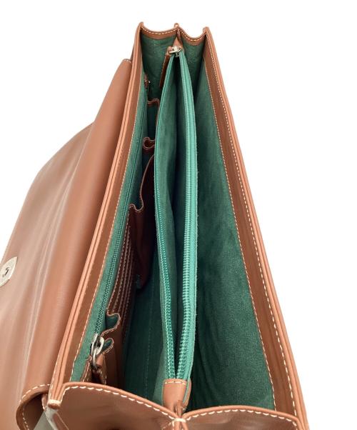 dunhill（ダンヒル）dunhill (ダンヒル) ムルザンヌ ダブルブリーフケース ブラウンの古着・服飾アイテム