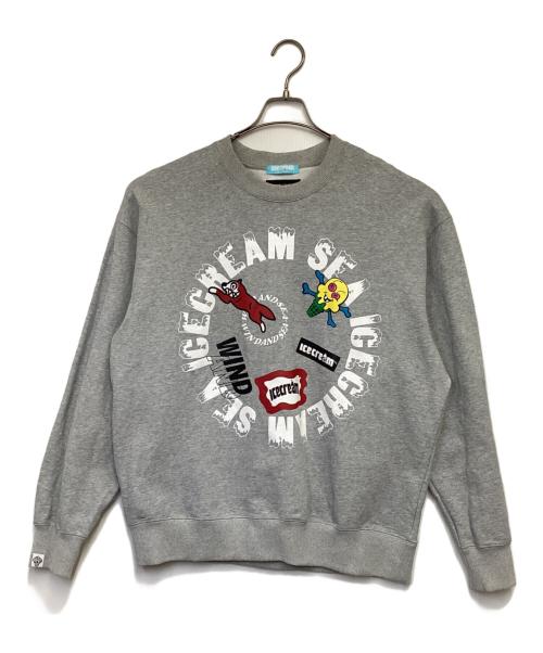 ICE CREAM（アイスクリーム）ICE CREAM (アイスクリーム) WIND AND SEA (ウィンダンシー) スウェット グレー サイズ:XLの古着・服飾アイテム