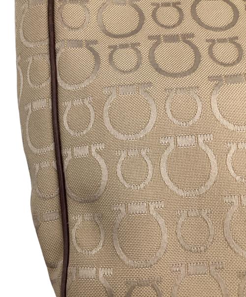 Salvatore Ferragamo（サルヴァトーレ フェラガモ）Salvatore Ferragamo (サルヴァトーレ フェラガモ) ガンチーニ キャンバス トートバッグ ベージュの古着・服飾アイテム