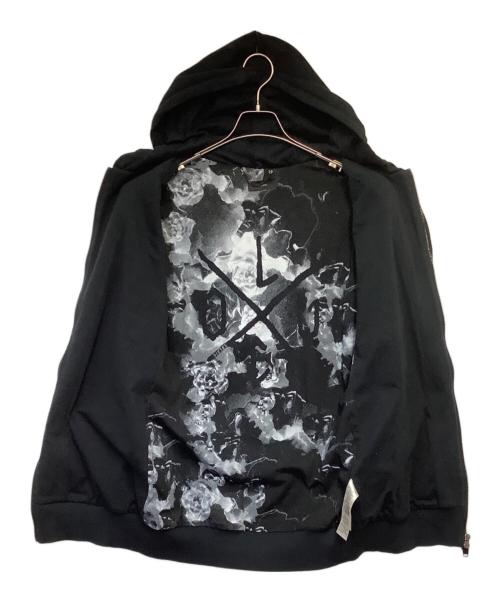 DIESEL（ディーゼル）DIESEL (ディーゼル) コンビネーションジップパーカー ブラック×ホワイト サイズ:Mの古着・服飾アイテム