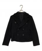 yohji yamamoto+noirヨウジヤマモトプリュスノアール）の古着「ダブルジャケット」｜ブラック
