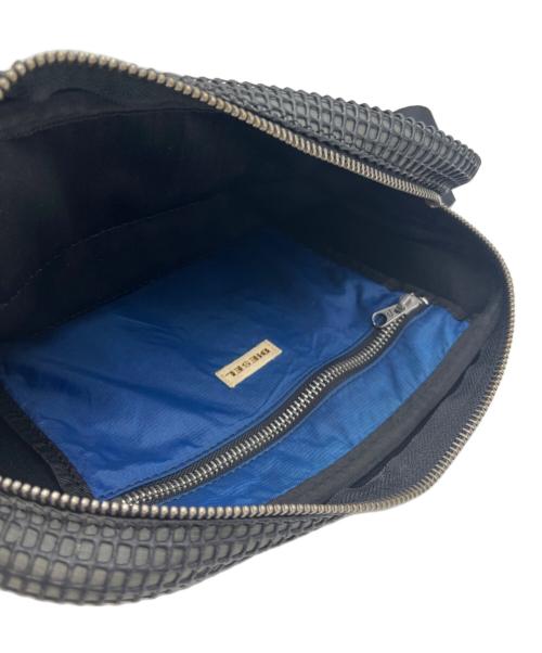 DIESEL（ディーゼル）DIESEL (ディーゼル) メッシュレザーショルダーバッグ ブラックの古着・服飾アイテム