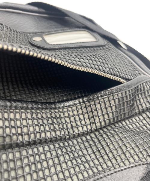 DIESEL（ディーゼル）DIESEL (ディーゼル) メッシュレザーショルダーバッグ ブラックの古着・服飾アイテム