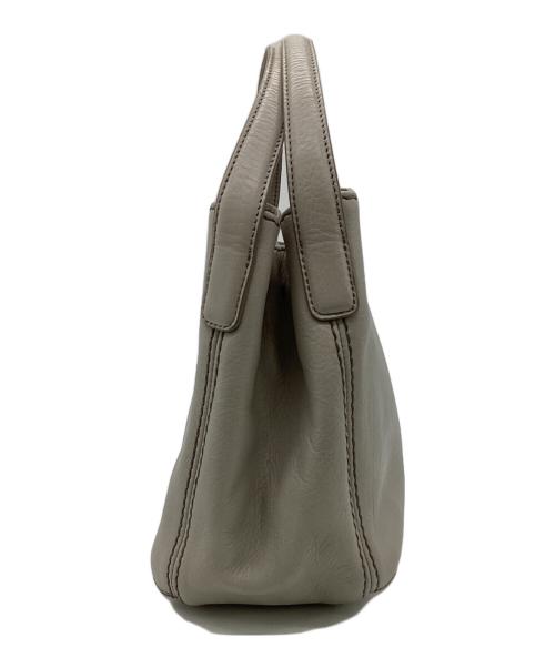 HIROFU（ヒロフ）HIROFU (ヒロフ) チッチョーネ レザー トートバッグ ベージュの古着・服飾アイテム