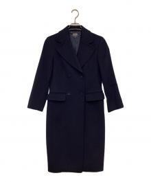 BROOKS BROTHERS（ブルックスブラザーズ）の古着「ダブルブレスト ウールチェスターコート」｜ネイビー