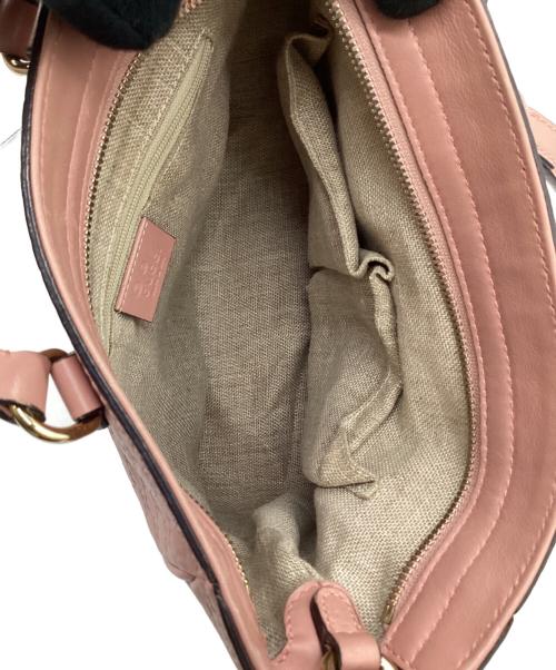 GUCCI（グッチ）GUCCI (グッチ) マイクログッチシマ 2WAYバッグ ピンクの古着・服飾アイテム