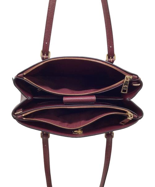 COACH（コーチ）COACH (コーチ) Turnlock Carryall 29（ターンロック キャリーオール 29） ワインレッドの古着・服飾アイテム