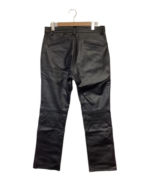 JOURNAL STANDARD TRISECT（ジャーナルスタンダード トライセクト）JOURNAL STANDARD TRISECT (ジャーナルスタンダード トライセクト) バッファローレザー モトクロスパンツ ブラック サイズ:Mの古着・服飾アイテム
