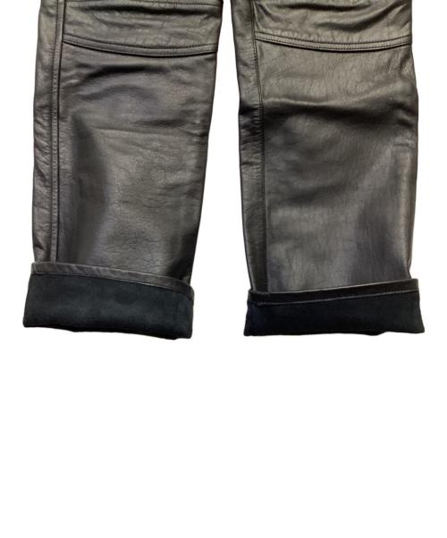JOURNAL STANDARD TRISECT（ジャーナルスタンダード トライセクト）JOURNAL STANDARD TRISECT (ジャーナルスタンダード トライセクト) バッファローレザー モトクロスパンツ ブラック サイズ:Mの古着・服飾アイテム