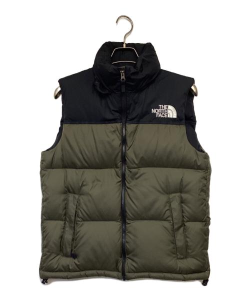 THE NORTH FACE（ザ ノース フェイス）THE NORTH FACE (ザ ノース フェイス) ヌプシベスト カーキ×ブラック サイズ:Lの古着・服飾アイテム