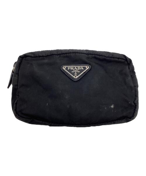 PRADA（プラダ）PRADA (プラダ) ミニポーチ ブラックの古着・服飾アイテム