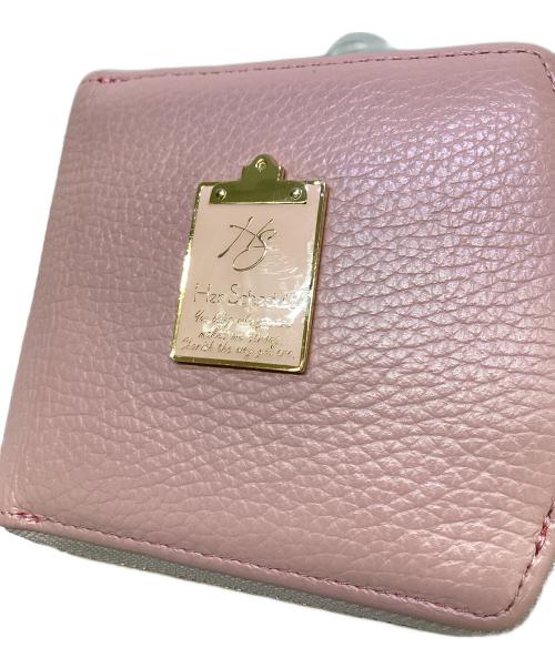 HER SCHEDULE（ハースケジュール）Her Schedule (ハースケジュール) 2つ折り財布 ピンクの古着・服飾アイテム