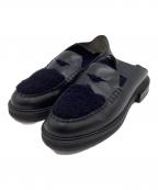 FENDIフェンディ）の古着「ボアバブーシュ」｜ブラック×ネイビー