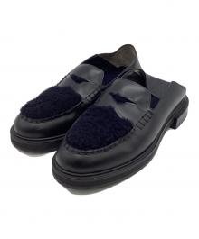 FENDI（フェンディ）の古着「ボアバブーシュ」｜ブラック×ネイビー