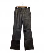 DRIES VAN NOTENドリスヴァンノッテン）の古着「レザーパンツ」｜ブラック