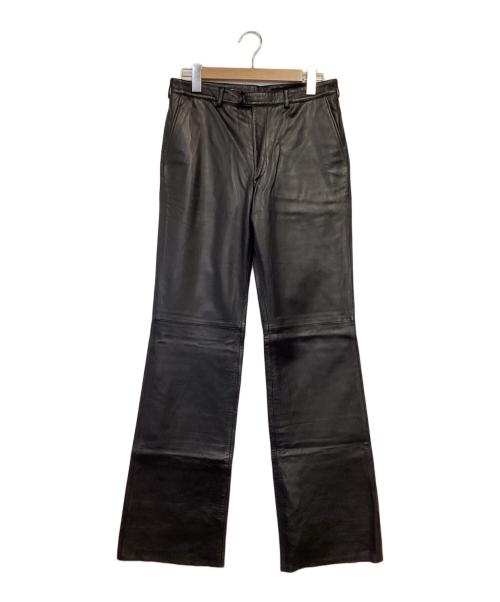 DRIES VAN NOTEN（ドリスヴァンノッテン）DRIES VAN NOTEN (ドリスヴァンノッテン) レザーパンツ ブラック サイズ:46の古着・服飾アイテム