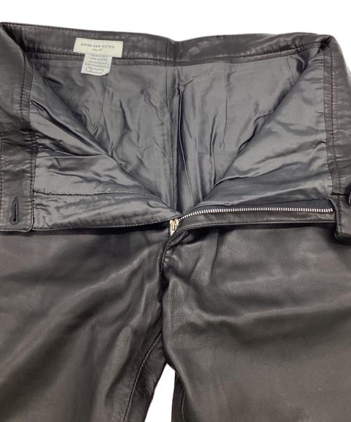 DRIES VAN NOTEN（ドリスヴァンノッテン）DRIES VAN NOTEN (ドリスヴァンノッテン) レザーパンツ ブラック サイズ:46の古着・服飾アイテム