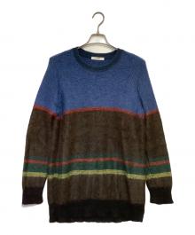 GIVENCHY（ジバンシィ）の古着「モヘヤニット」｜ブルー×ブラウン