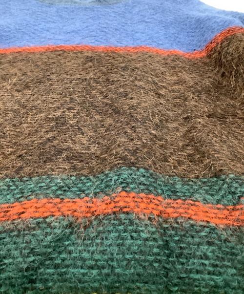 GIVENCHY（ジバンシィ）GIVENCHY (ジバンシィ) モヘヤニット ブルー×ブラウン サイズ:Mの古着・服飾アイテム