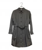 BRUNELLO CUCINELLIブルネロクチネリ）の古着「ウールシャツワンピース」｜グレー