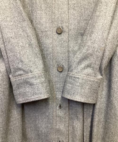 BRUNELLO CUCINELLI（ブルネロクチネリ）BRUNELLO CUCINELLI (ブルネロクチネリ) ウールシャツワンピース グレー サイズ:Mの古着・服飾アイテム
