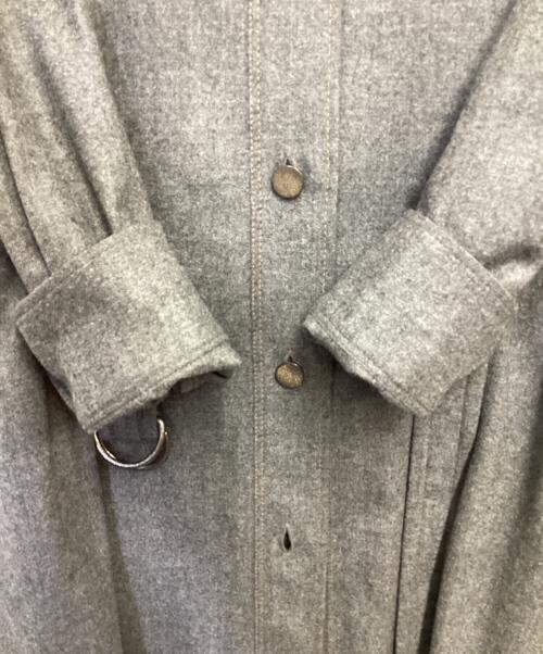 BRUNELLO CUCINELLI（ブルネロクチネリ）BRUNELLO CUCINELLI (ブルネロクチネリ) ウールシャツワンピース グレー サイズ:Mの古着・服飾アイテム