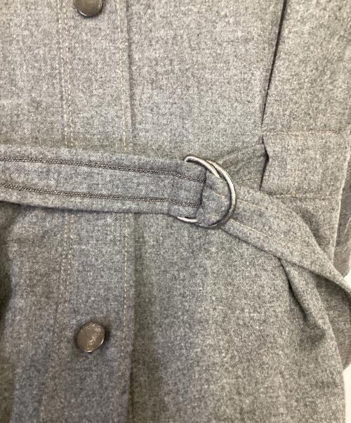 BRUNELLO CUCINELLI（ブルネロクチネリ）BRUNELLO CUCINELLI (ブルネロクチネリ) ウールシャツワンピース グレー サイズ:Mの古着・服飾アイテム