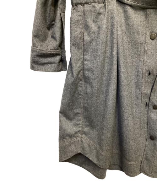 BRUNELLO CUCINELLI（ブルネロクチネリ）BRUNELLO CUCINELLI (ブルネロクチネリ) ウールシャツワンピース グレー サイズ:Mの古着・服飾アイテム