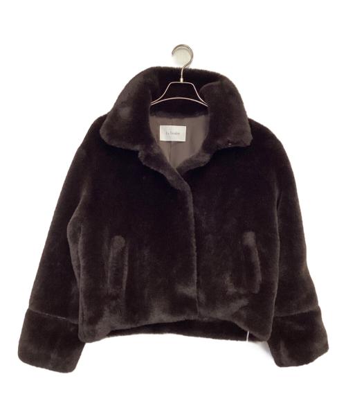 La TOTALITE（ラ ト―タリテ）La TOTALITE (ラ ト―タリテ) フェイクファーショートコート ブラウン サイズ:38の古着・服飾アイテム