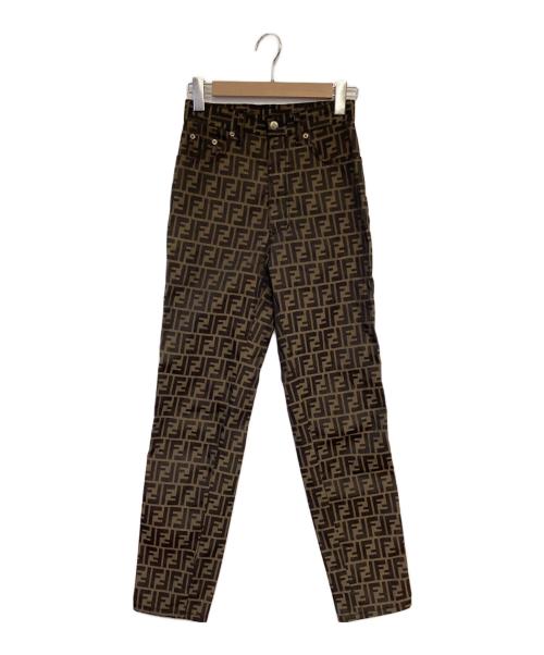 FENDI JEANS（フェンディ ジーンズ）FENDI JEANS (フェンディ ジーンズ) ズッカ柄パンツ ベージュ サイズ:27inchの古着・服飾アイテム
