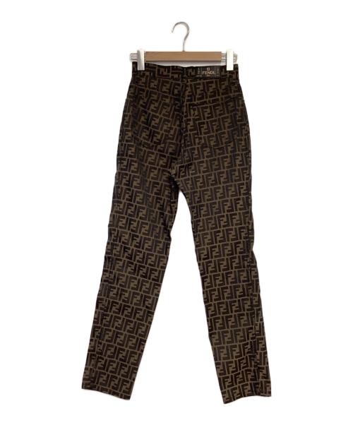 FENDI JEANS（フェンディ ジーンズ）FENDI JEANS (フェンディ ジーンズ) ズッカ柄パンツ ベージュ サイズ:27inchの古着・服飾アイテム