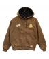 X-LARGE（エクストララージ）の古着「DICE HOODED WORK JACKET（ダイス フーデッド ワーク ジャケット）」｜ブラウン