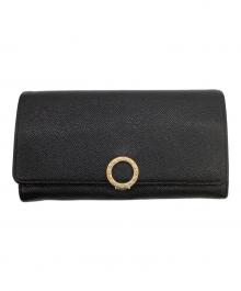 BVLGARI（ブルガリ）の古着「サークルロゴ 長財布」｜ブラック