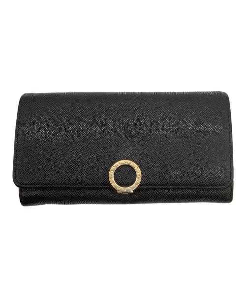 BVLGARI（ブルガリ）BVLGARI (ブルガリ) サークルロゴ 長財布 ブラックの古着・服飾アイテム