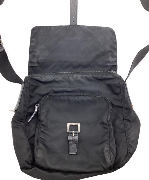 PRADA（プラダ）PRADA (プラダ) ナイロンショルダーバッグ ブラックの古着・服飾アイテム