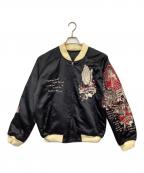 BLOOD MESSAGEブラッドメッセージ）の古着「スカジャン」｜ブラック