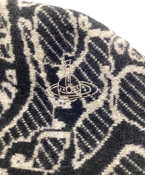 Vivienne Westwood（ヴィヴィアンウエストウッド）Vivienne Westwood (ヴィヴィアンウエストウッド) ニット帽 ブラックの古着・服飾アイテム