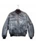 YOKE（ヨーク）の古着「SPREY PRINTED BOMBER JACKET（スプレー プリンテッド ボンバー ジャケット）」｜グレー