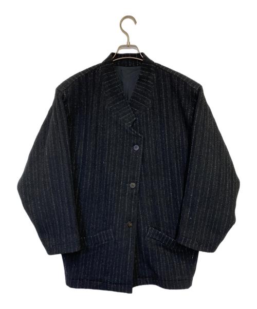 ISSEY MIYAKE（イッセイミヤケ）ISSEY MIYAKE (イッセイミヤケ) ノーカラージャケット ブラック サイズ:SIZE9の古着・服飾アイテム