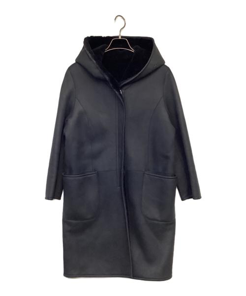 Pelley Lusso（ペレリールッソ）Pelley Lusso (ペレリールッソ) ムートンコート ブラック サイズ:Mの古着・服飾アイテム